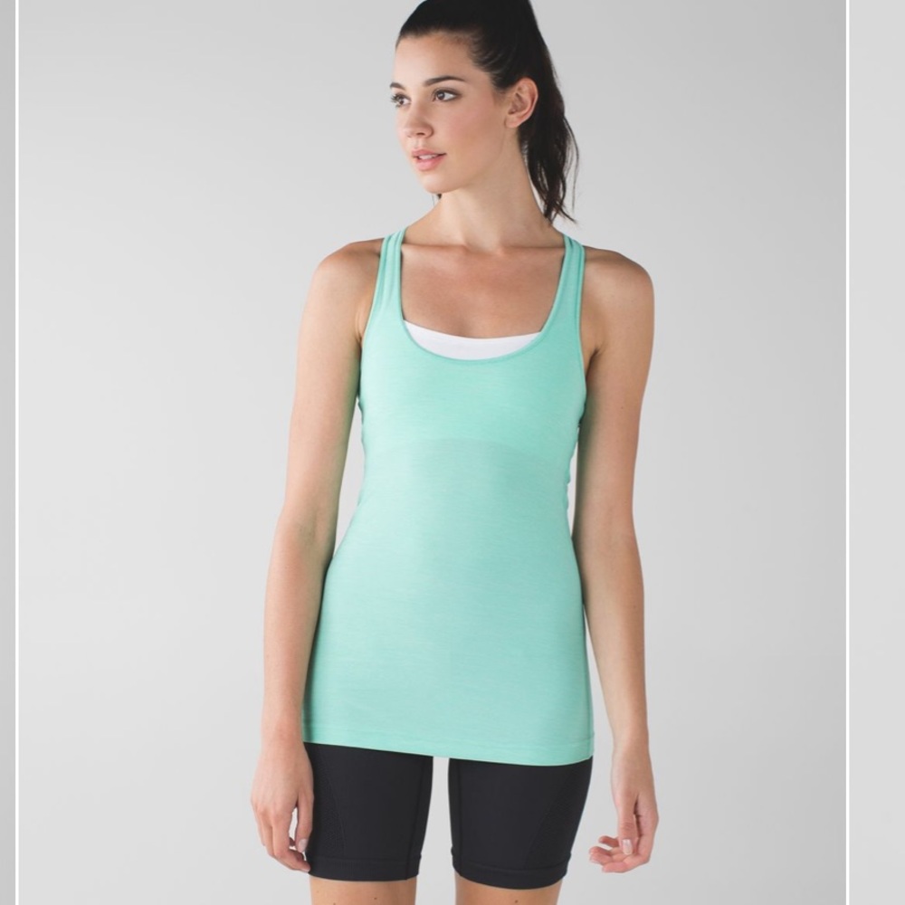 🍋 EUC 🌟 Lululemon Cool Racerback Tank mint teal